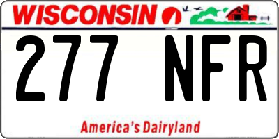 WI license plate 277NFR