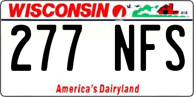 WI license plate 277NFS