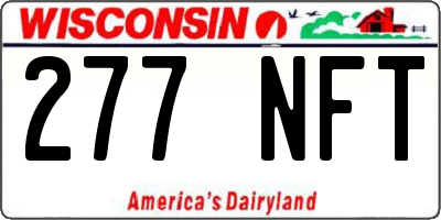 WI license plate 277NFT