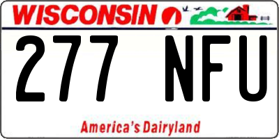 WI license plate 277NFU