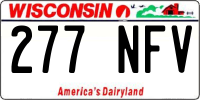 WI license plate 277NFV
