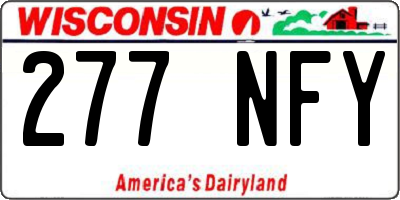 WI license plate 277NFY