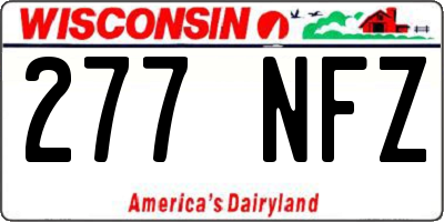 WI license plate 277NFZ