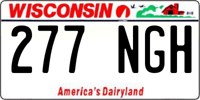 WI license plate 277NGH