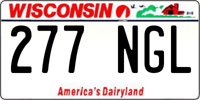 WI license plate 277NGL
