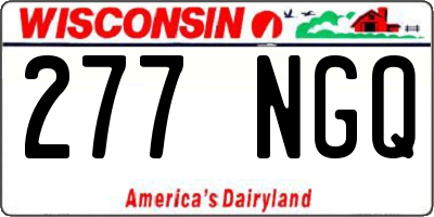 WI license plate 277NGQ