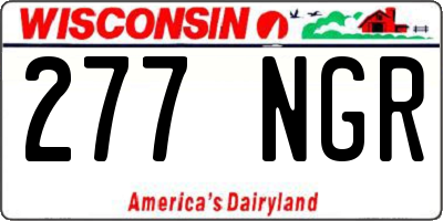 WI license plate 277NGR