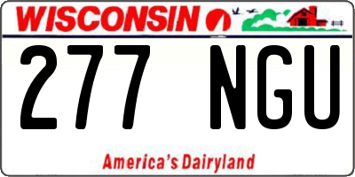 WI license plate 277NGU