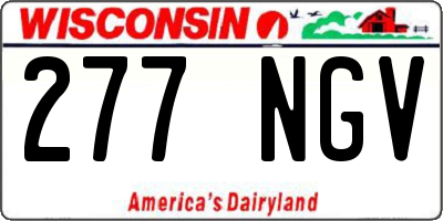 WI license plate 277NGV