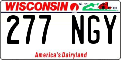 WI license plate 277NGY