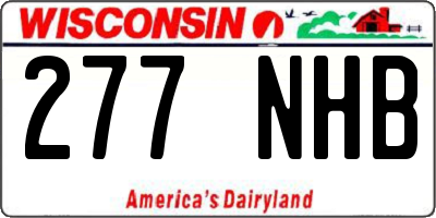 WI license plate 277NHB