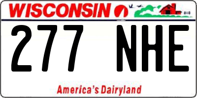WI license plate 277NHE