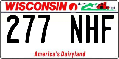 WI license plate 277NHF