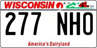 WI license plate 277NHO