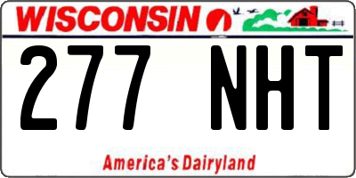 WI license plate 277NHT