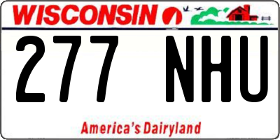 WI license plate 277NHU