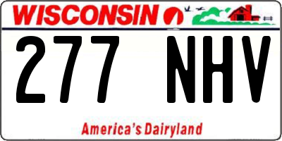 WI license plate 277NHV