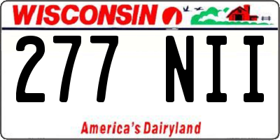 WI license plate 277NII