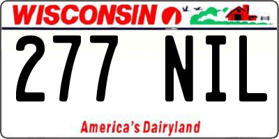 WI license plate 277NIL