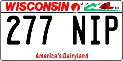 WI license plate 277NIP