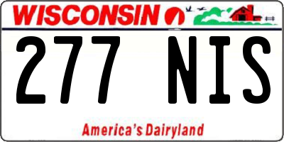 WI license plate 277NIS