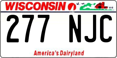 WI license plate 277NJC