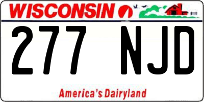 WI license plate 277NJD