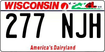 WI license plate 277NJH