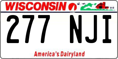 WI license plate 277NJI