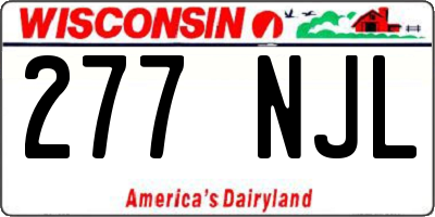 WI license plate 277NJL