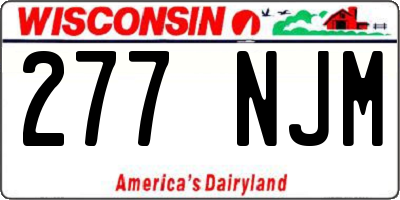 WI license plate 277NJM