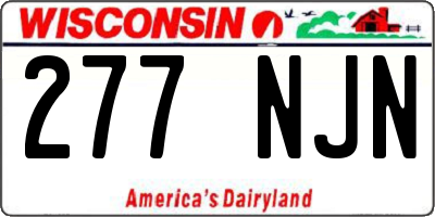 WI license plate 277NJN