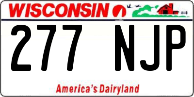 WI license plate 277NJP