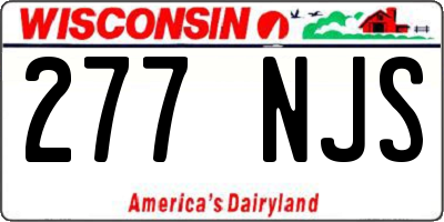 WI license plate 277NJS