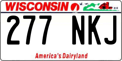 WI license plate 277NKJ