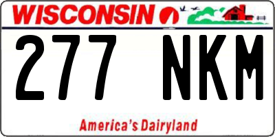 WI license plate 277NKM