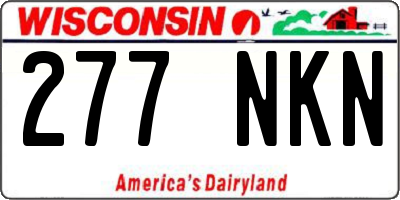 WI license plate 277NKN