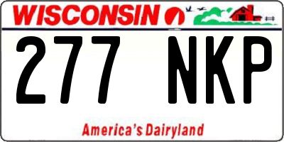 WI license plate 277NKP