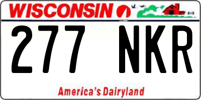 WI license plate 277NKR