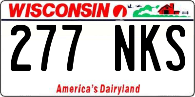 WI license plate 277NKS