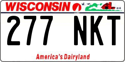 WI license plate 277NKT