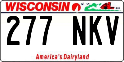 WI license plate 277NKV