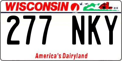 WI license plate 277NKY