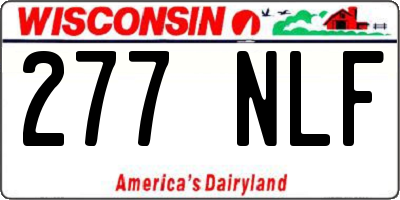 WI license plate 277NLF