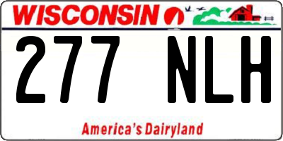 WI license plate 277NLH