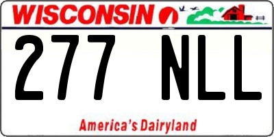 WI license plate 277NLL