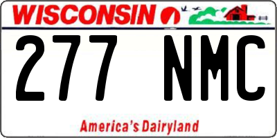 WI license plate 277NMC