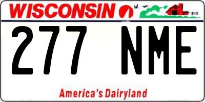WI license plate 277NME