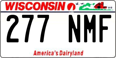 WI license plate 277NMF