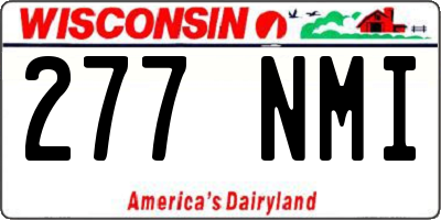 WI license plate 277NMI